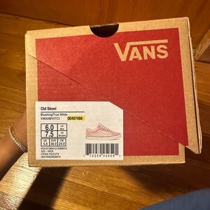 slightly worn pink old skool vans size 6.0 in women’s